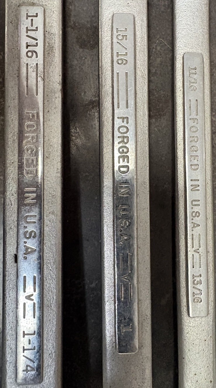 3 Large Craftsman -V- Series Double Box-End Wrench 12 Point USA See Pics