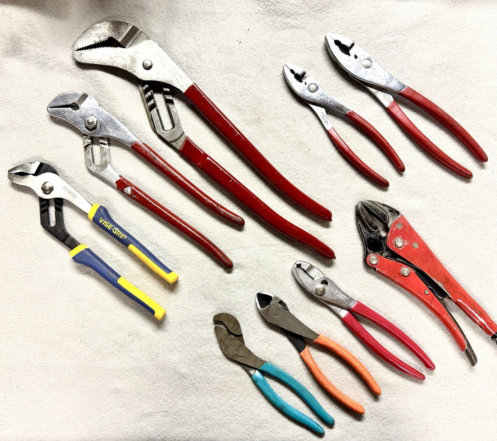 Blue Point By Snap On Pliers Lot Matco Cutters Proto Hose Clamp Mechanic Tools