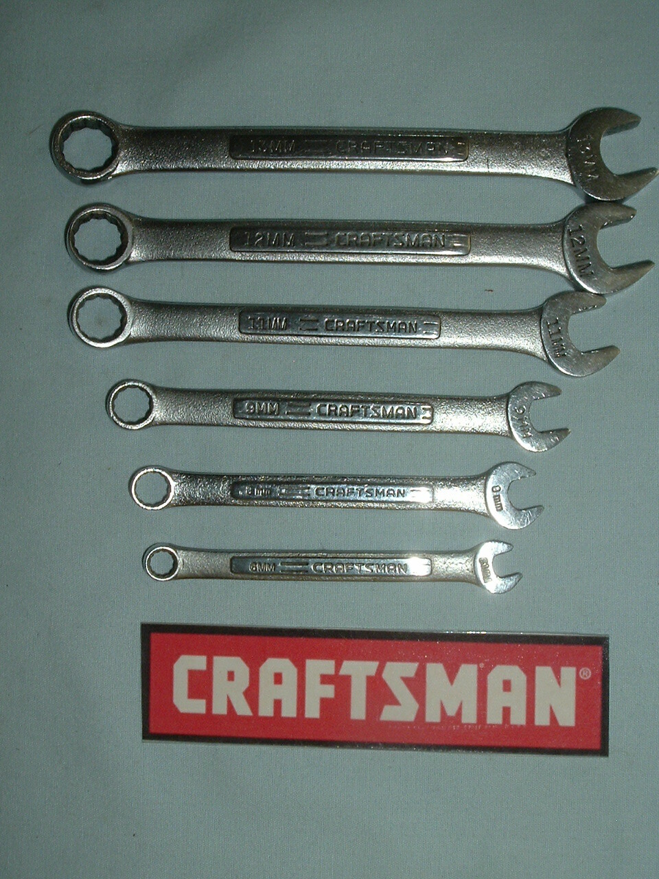 VINTAGE CRAFTSMAN #42909, 42912, 42913, 42915, 42916, 42917 METRIC WRENCH SET