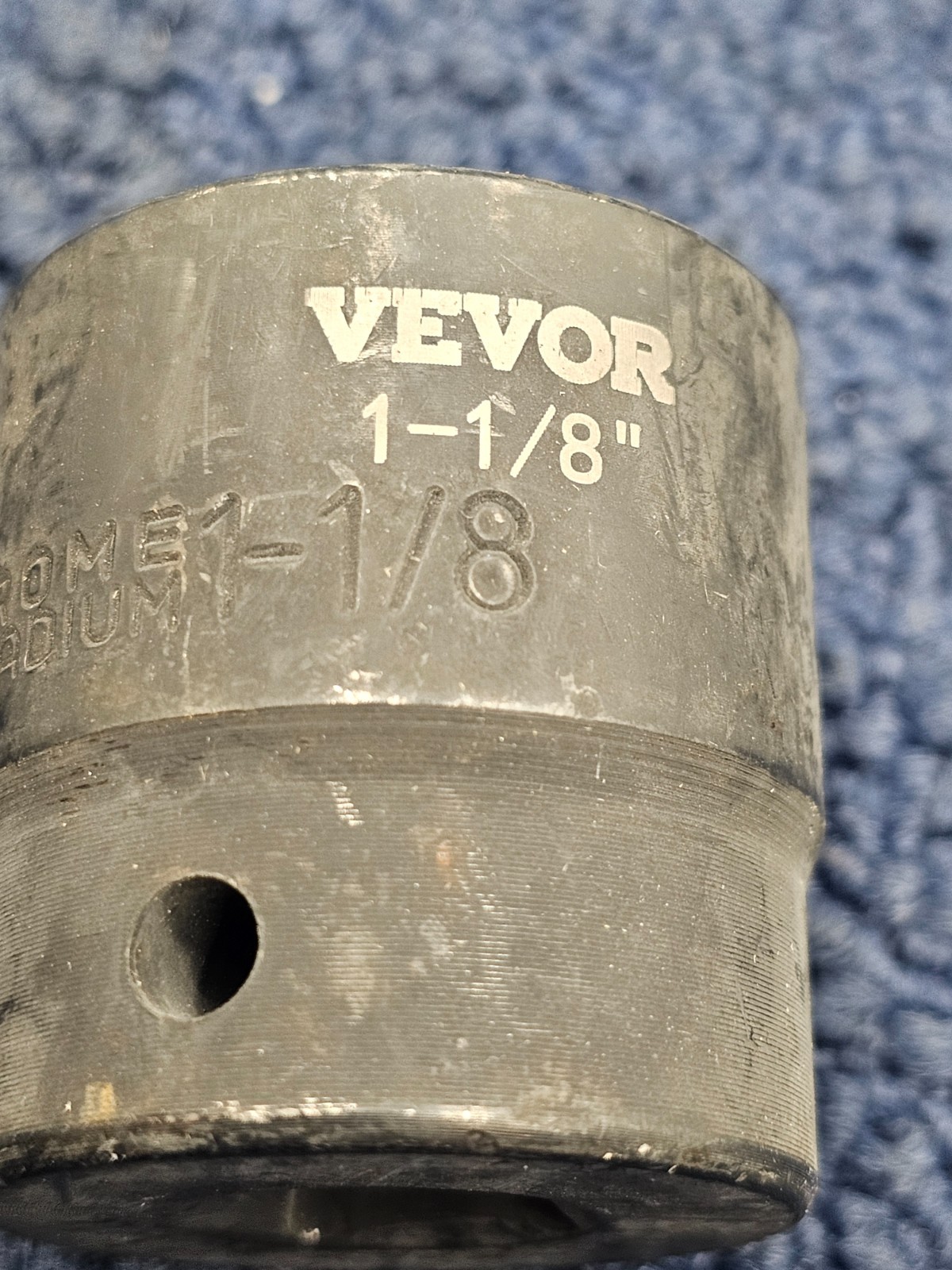 VEVOR 1-1/8″ Socket 6 Point Black Chrome Vanadium
