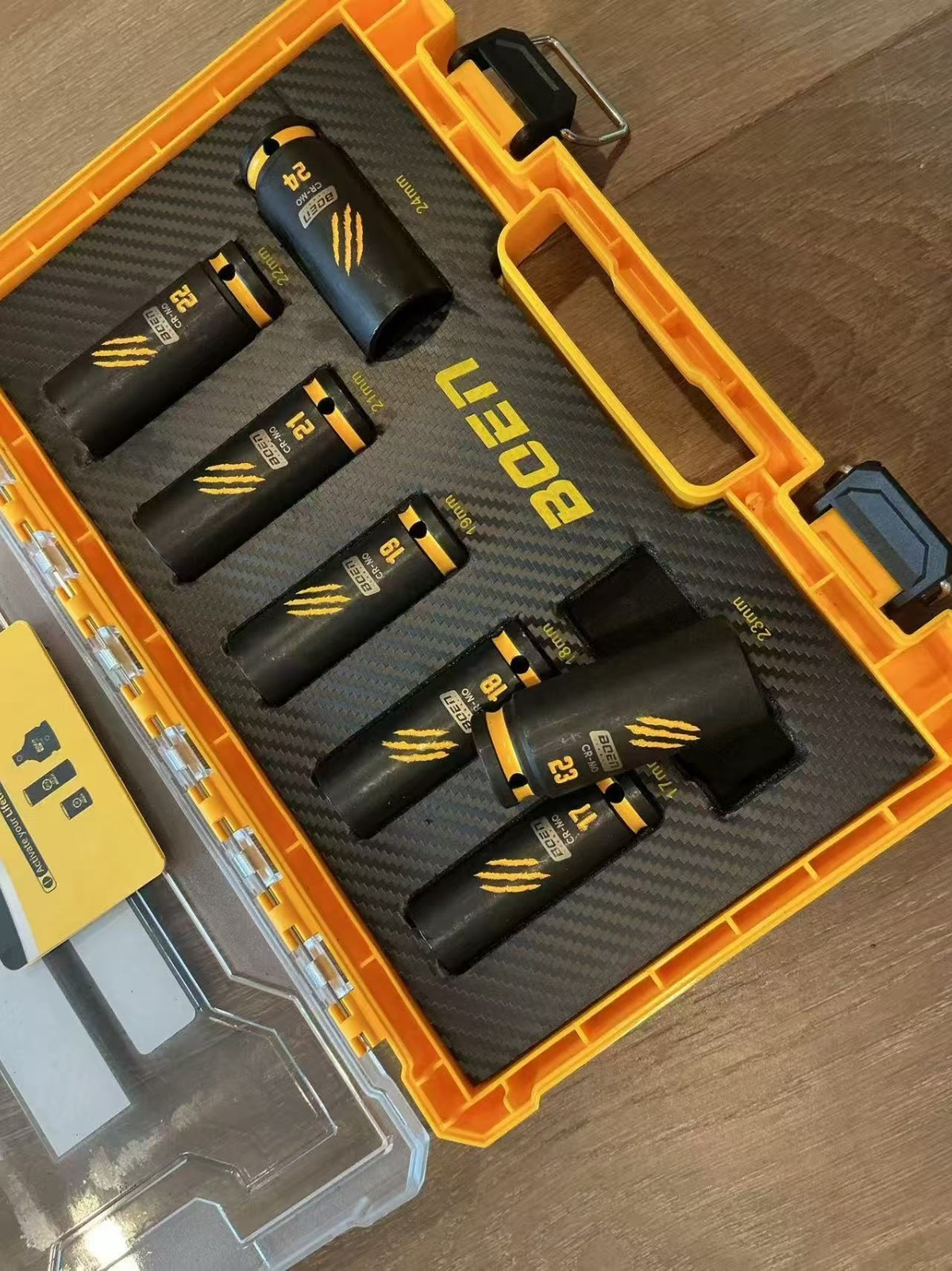 7-Piece BOEN 1/2″ Drive Metric Impact Socket Set, (17, 18, 19, 21, 22, 23, 24 mm