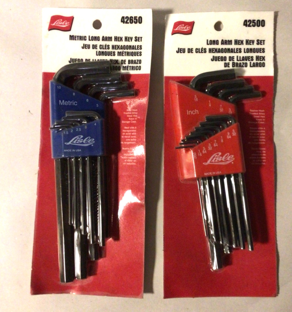 Long Metric Hex Key Set with long arm hex key set- Lisle Tool Corporation