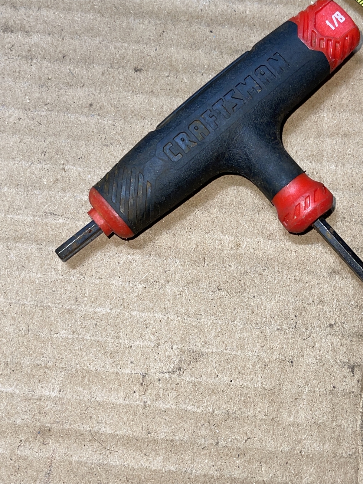 Craftsman 1/8 In SAE T Handle Hex / Allen Wrench Double Tip 1/8″