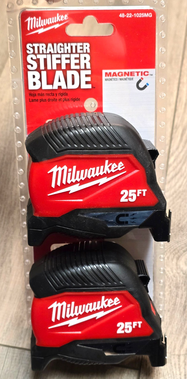 2-Pack Milwaukee 25ft Heavy Duty Measuring Tape Set w/Magnetic Tip #48-22-1025MG