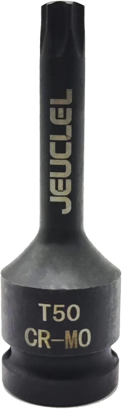 T50 Torx Star 6 Point Impact Bit Socket, 1/2-Inch Square Drive 3-Inch