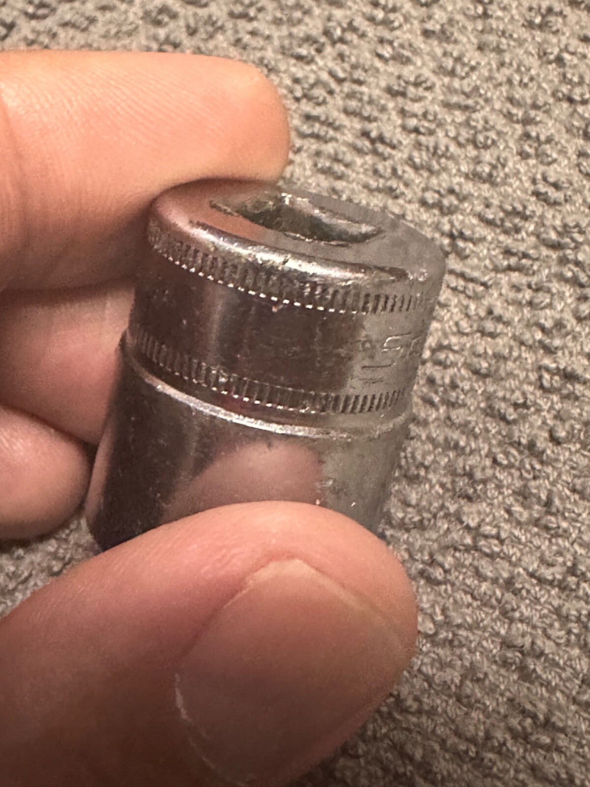 Snap-on Tools Year 1988 Chrome 6 Point 19mm Socket 3/8” Drive FSM191