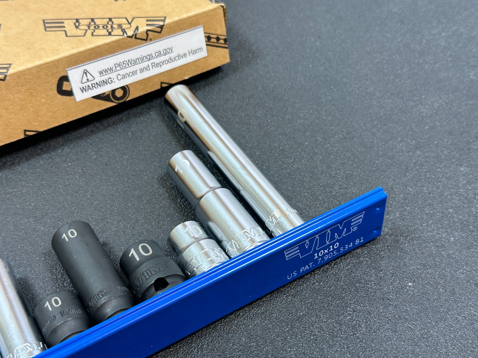 NEW VIM Tools 10pc All 10mm Specialty Short & Deep Socket Set w/ Magrail #10X10