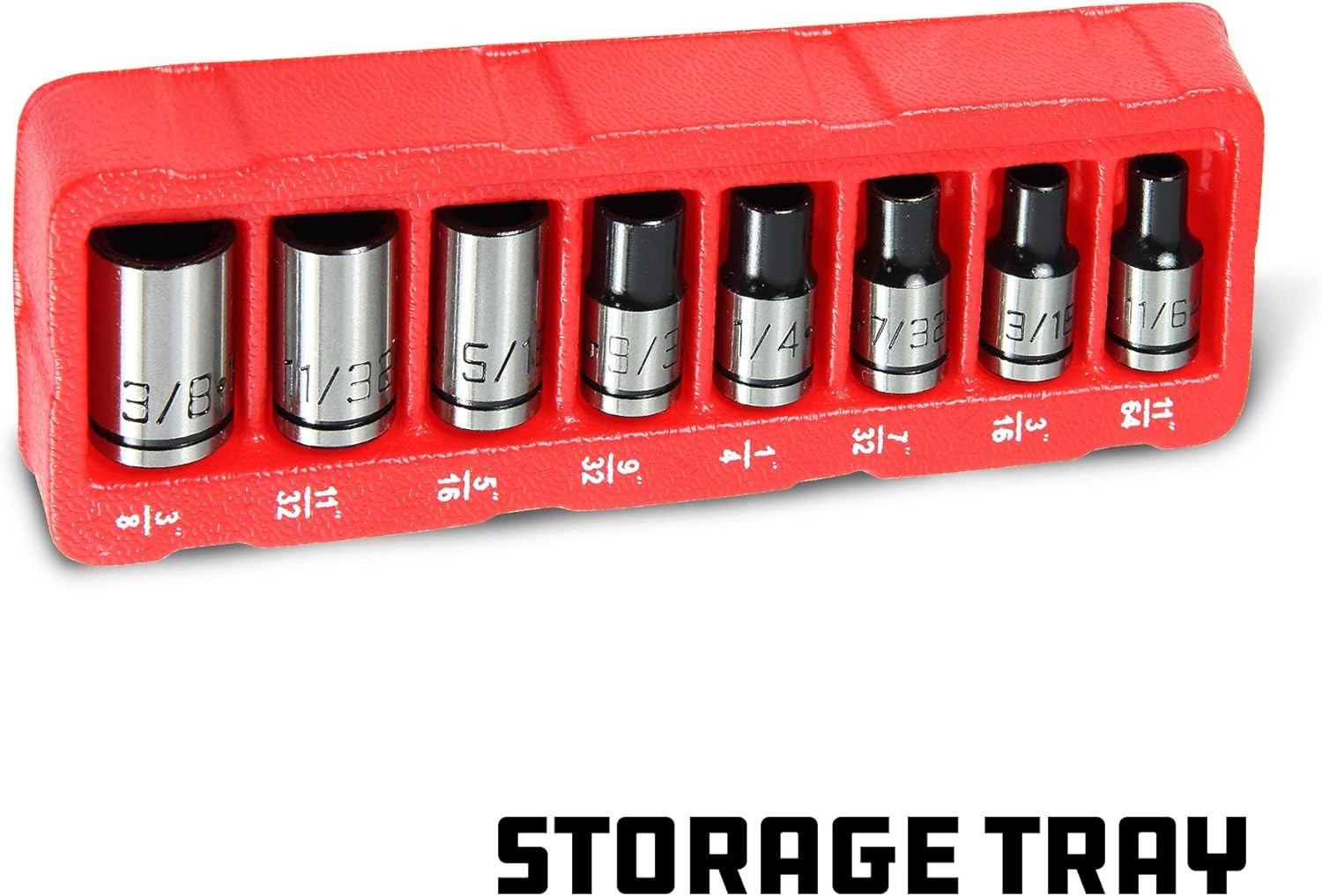Powerbuilt 8 Piece 1/4″ Dr. SAE Spline Socket Set with 1/4 in., Silver