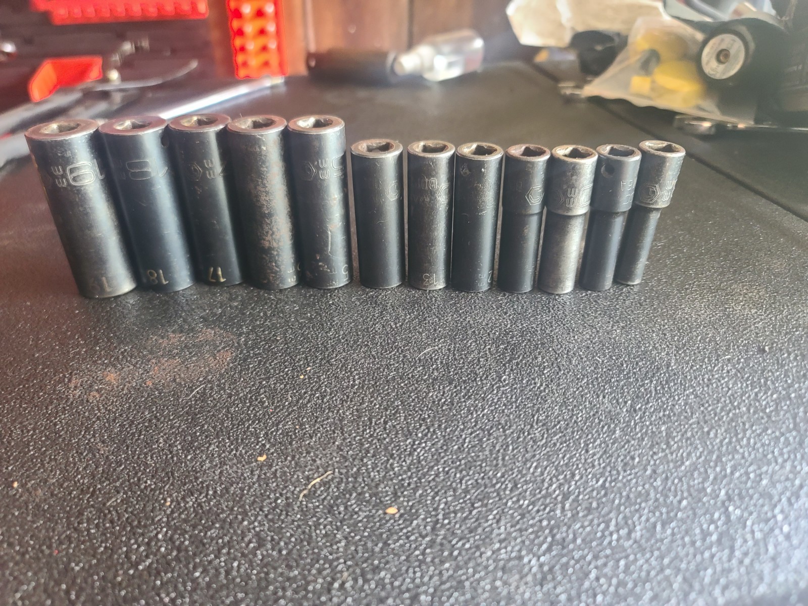 Matco Tools USA 12pc 3/8” Drive Metric Deep Impact Socket Set – 6 Point – 8-19mm