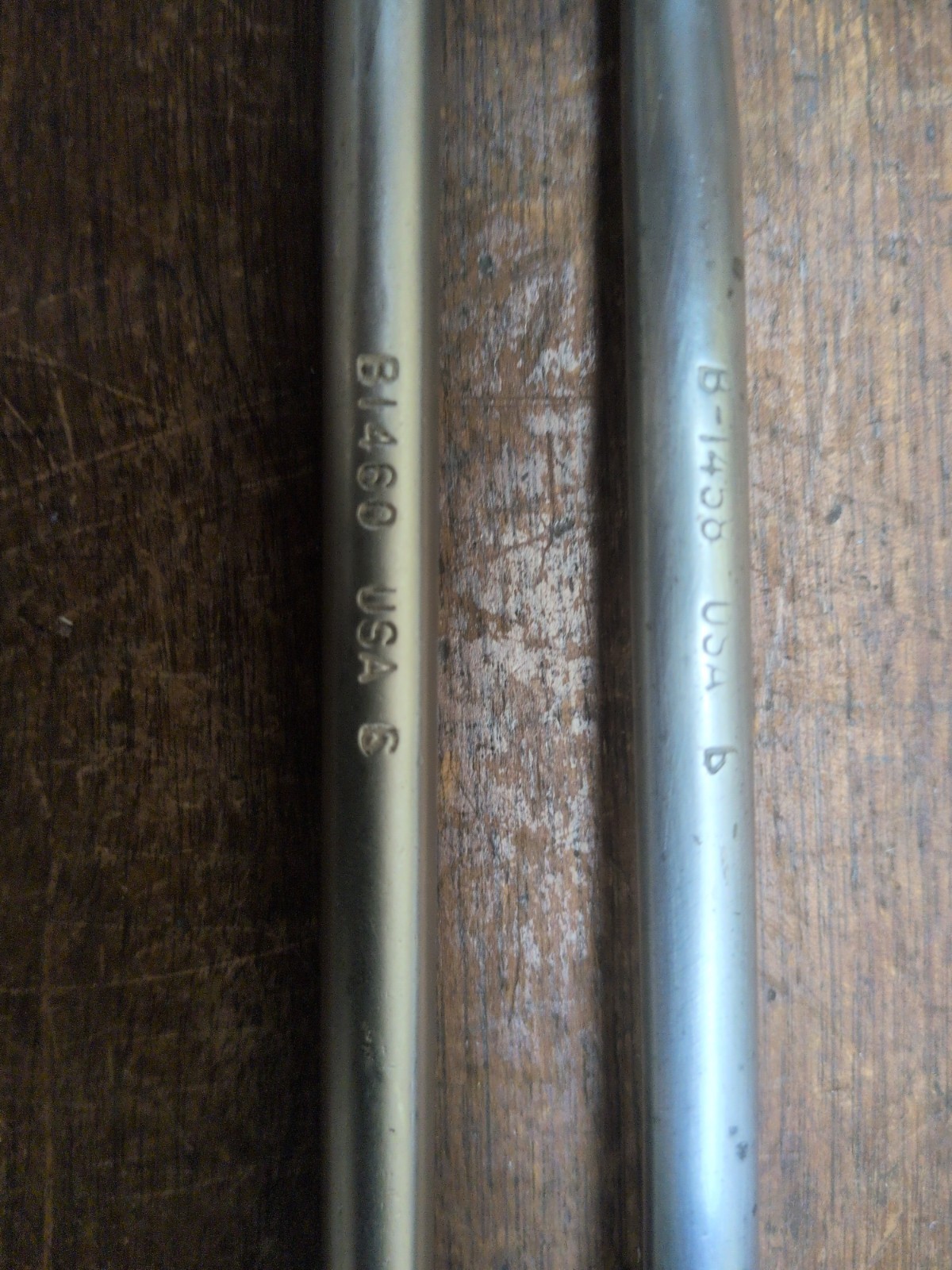 Two Snap On 6 pt (1/4″-3/8″) B1458 & (7/16″-3/8″) B1460 Offset Bleeder Wrench