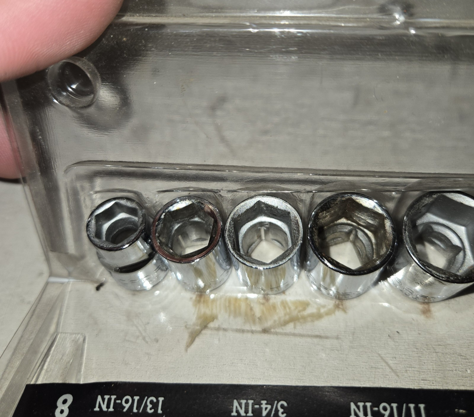 Sears Craftsman USA SAE 3/8″ Drive Socket Set 6pt 34304 G Series Socket Set of 8