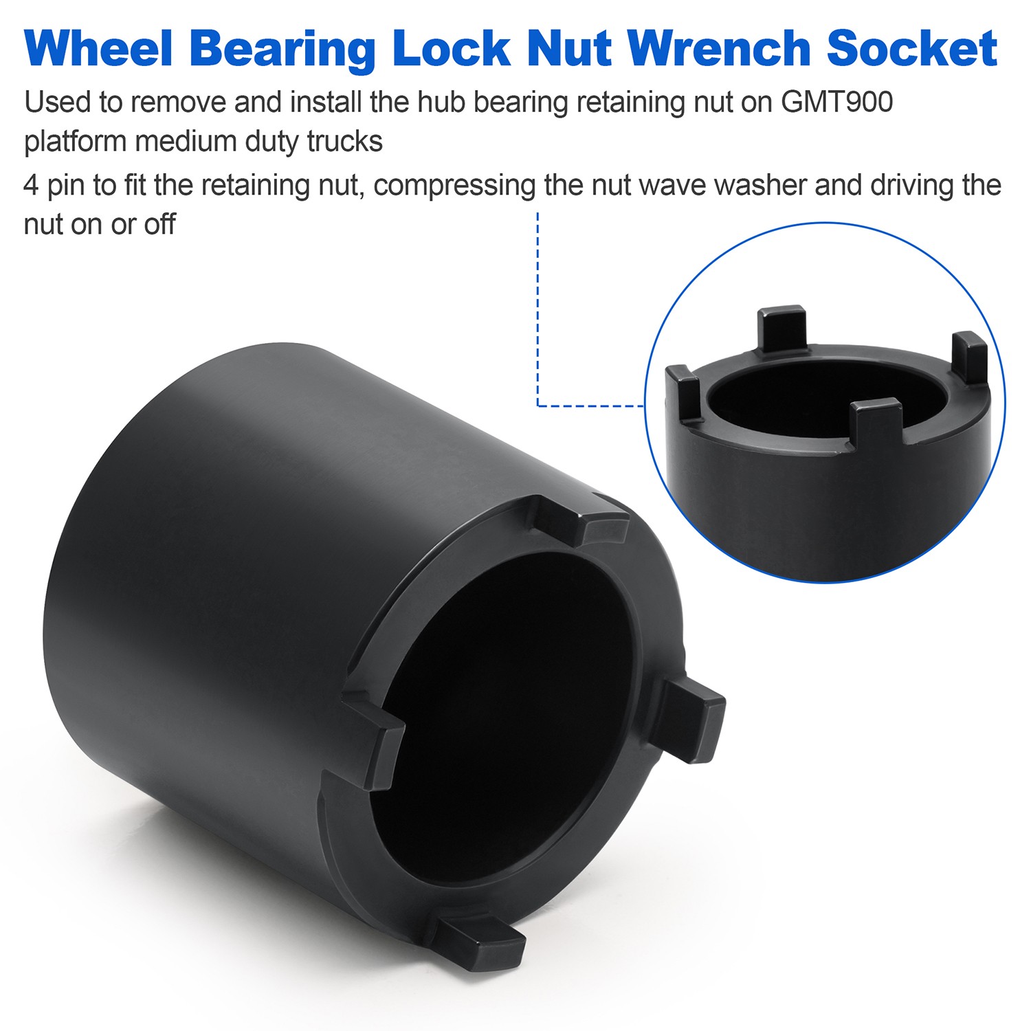 Wheel Axle Nut Socket J-44275 For Chevrolet Kodiak For GMC Topkick 2003-2009