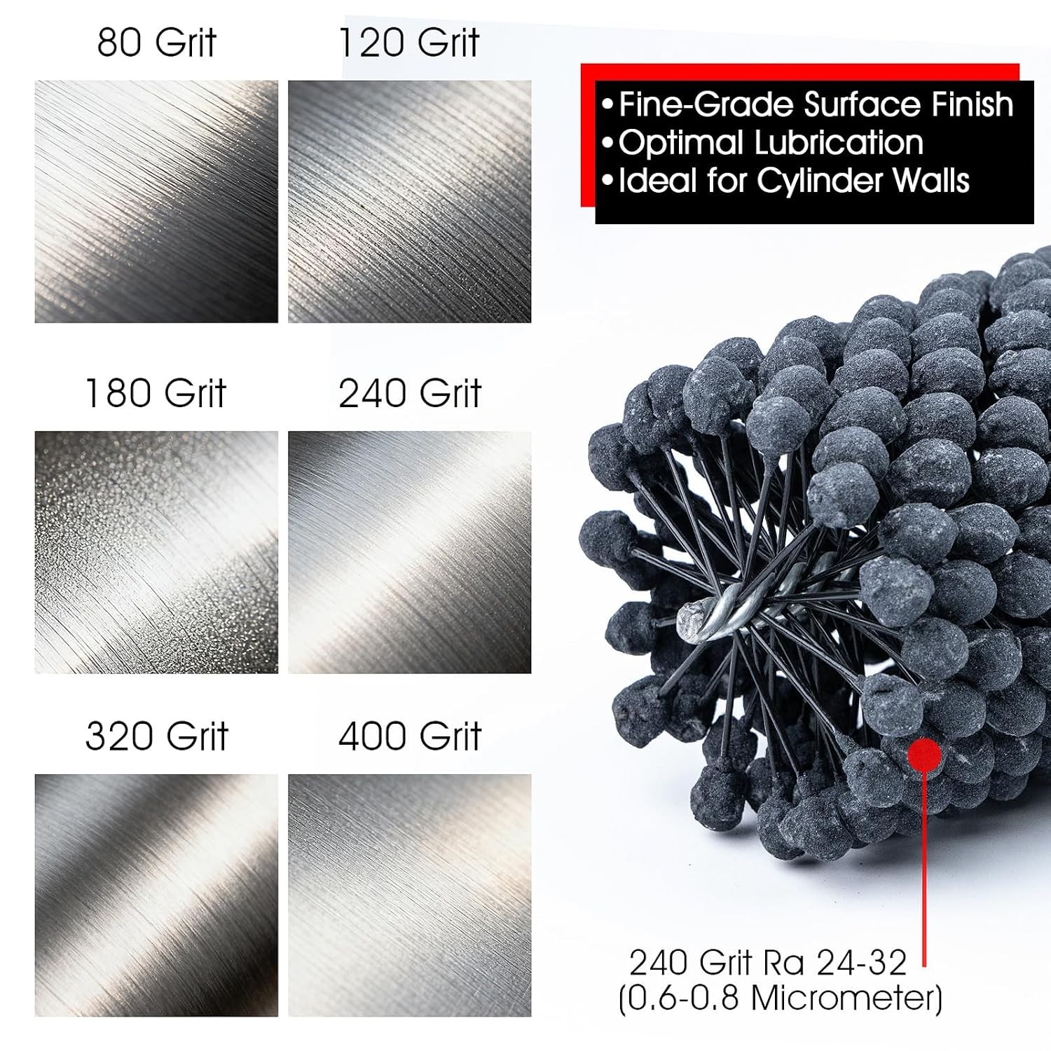 Cylinder Ball Hone Tool for Cast Iron and Steel, Ideal for Engine Rebuilding
