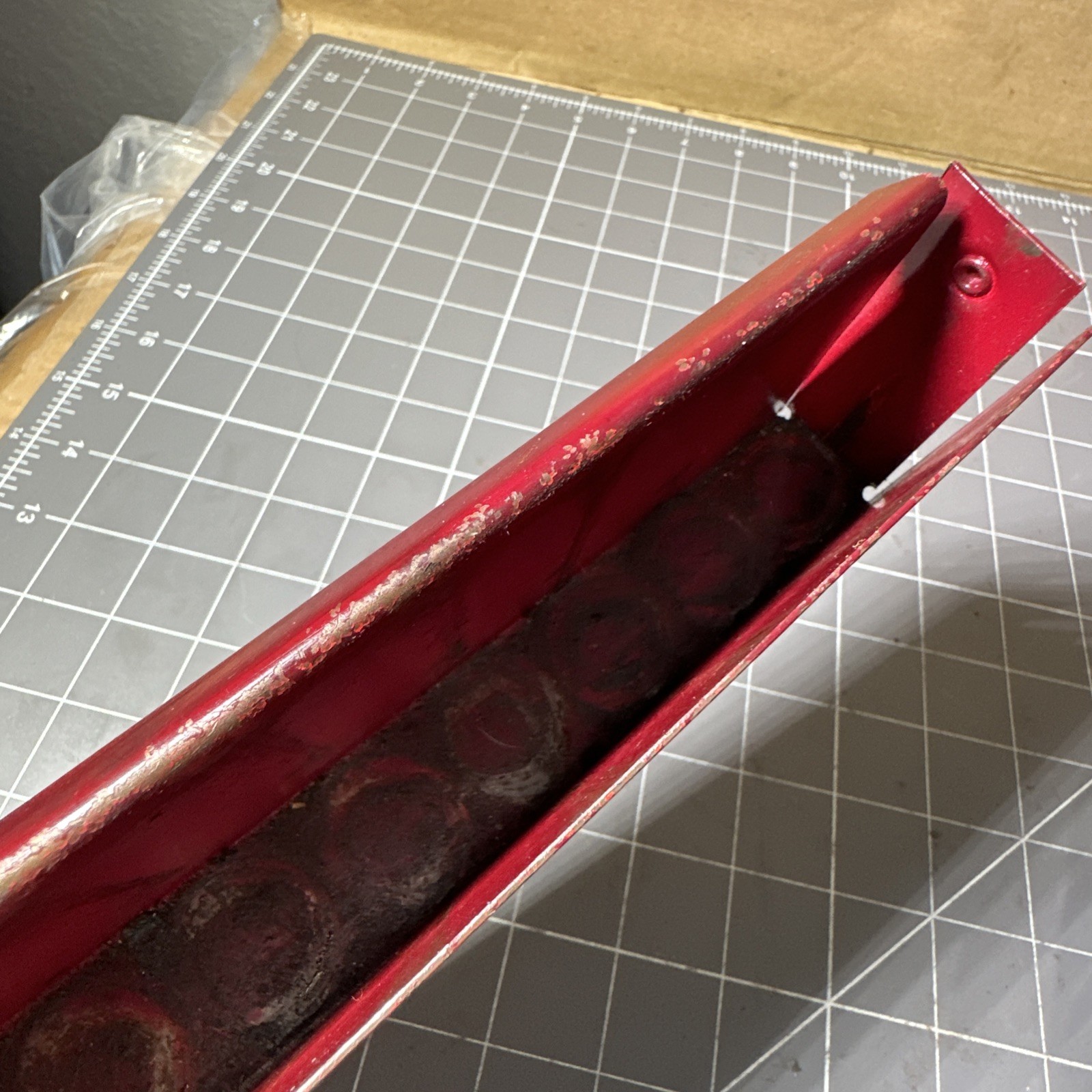 Vintage Snap-on KRA158 Metal Deep Socket Tray – Rare Royal Maroon 16-1/8”
