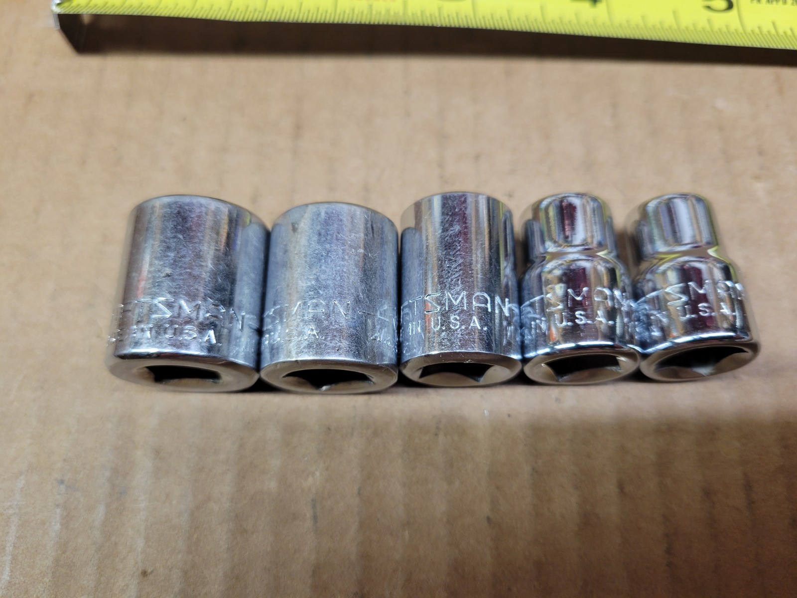 Craftsman USA 5-Piece 3/8″ Drive 8-Point Double Square Socket Set