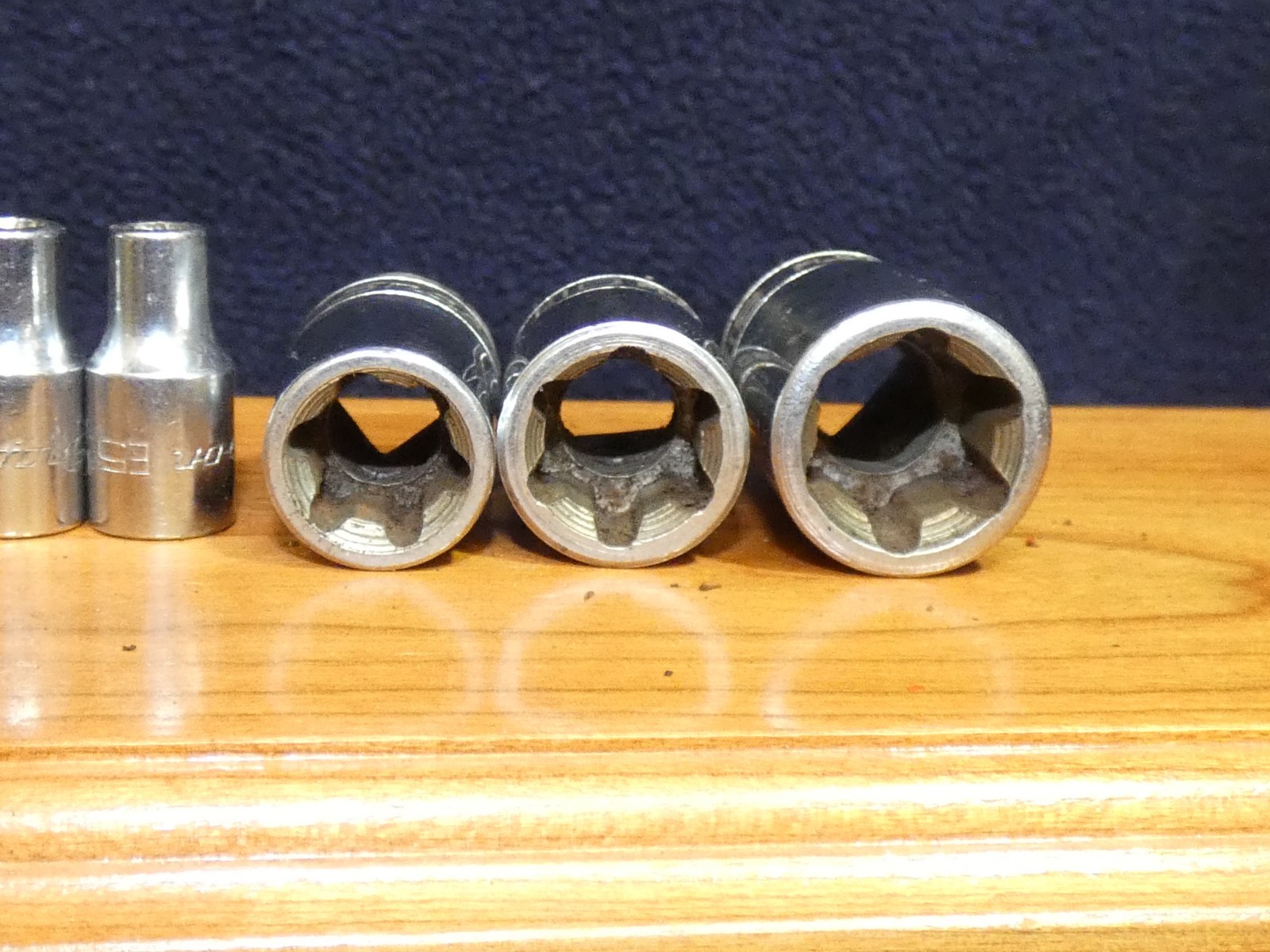 Snap On 6PC Combination Drive TORX Shallow Socket Set TLE and FLE