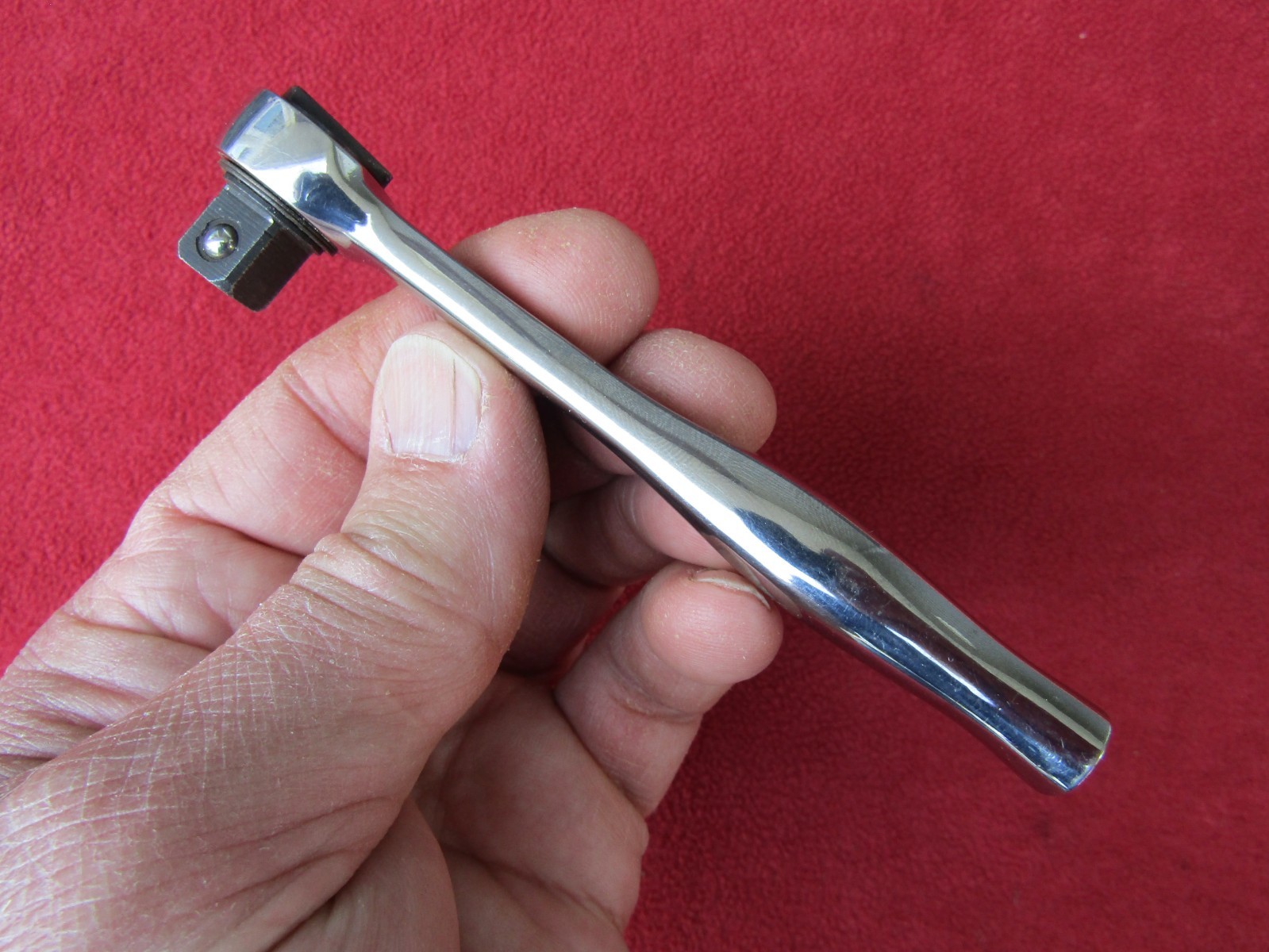 RARE! Matco Tools USA BR5 3/8″ Drive Round Head Chrome Handle 5” Stubby Ratchet