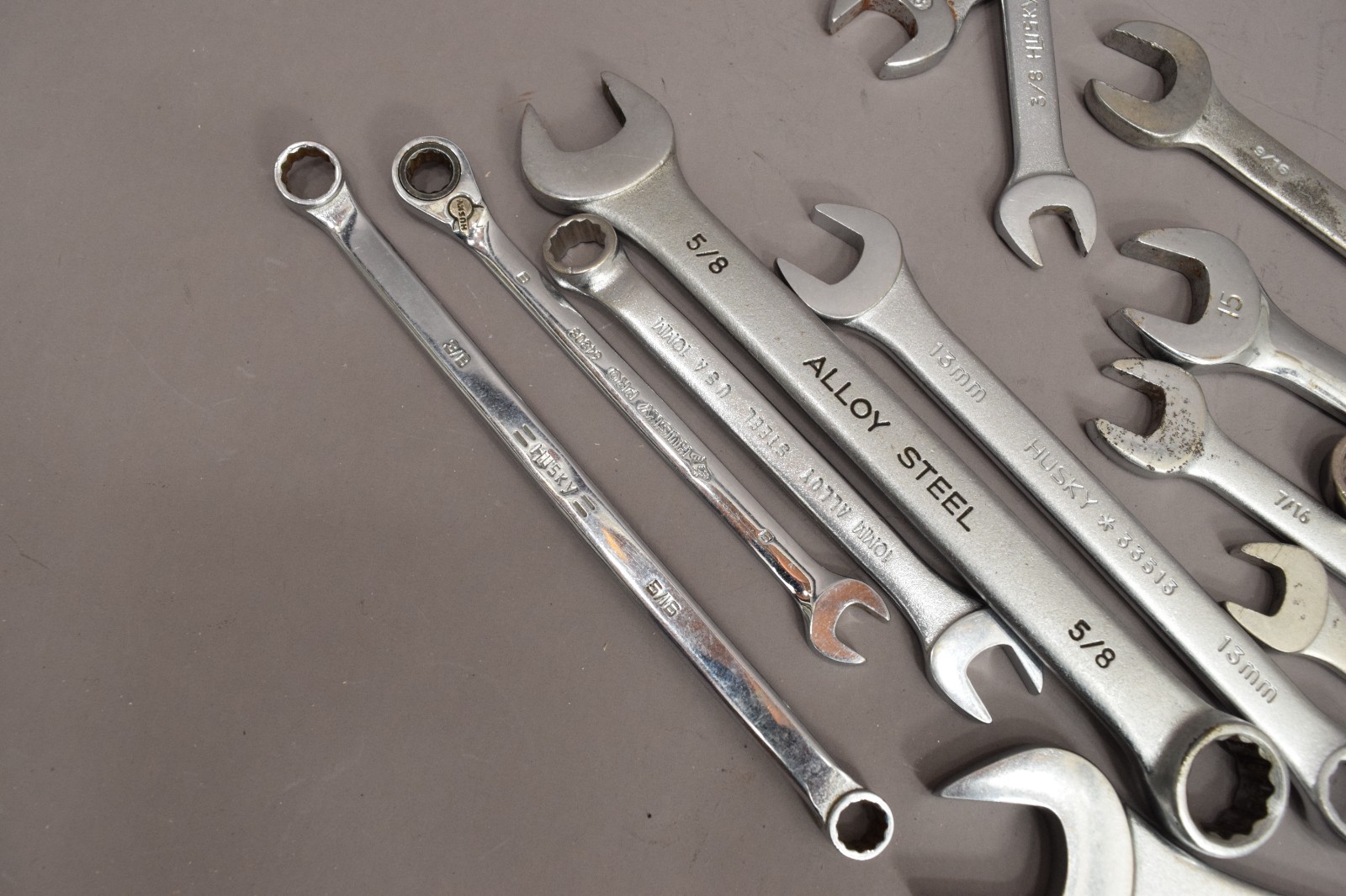 21 piece Mixed Wrench Lot Husky Crescent Stanley SAE Metric Ratcheting USA 5110