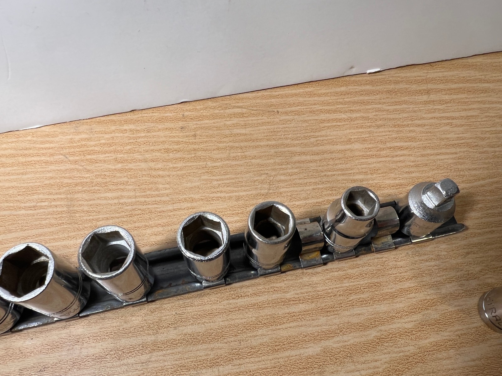 Vintage 1970 Vulcan Williams BM Metric Shallow Socket 10pc Set 3/8 Drive USA 6pt