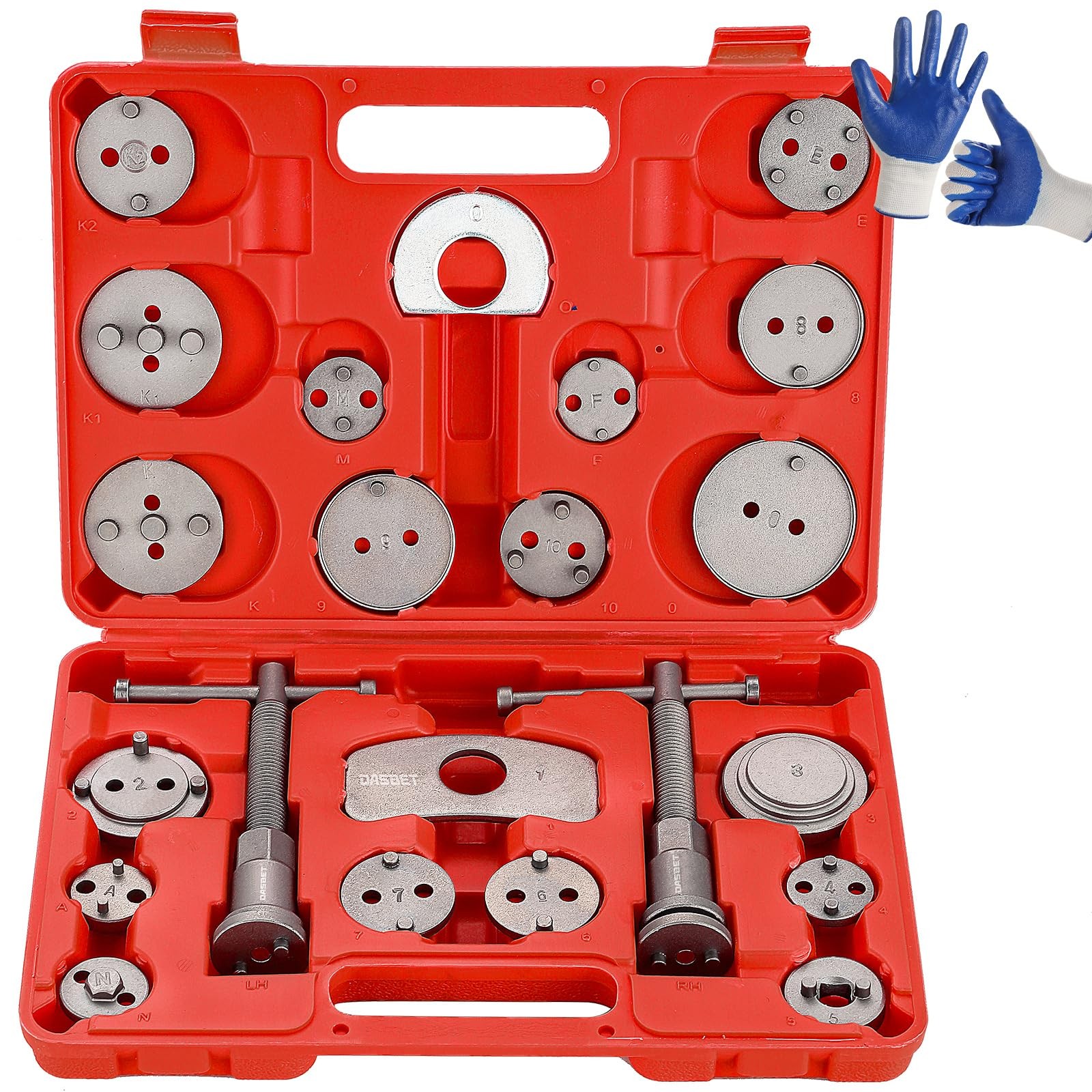 DASBET 24pcs Heavy Duty Disc Brake Caliper Tool Set Disc Brake Caliper Compresso