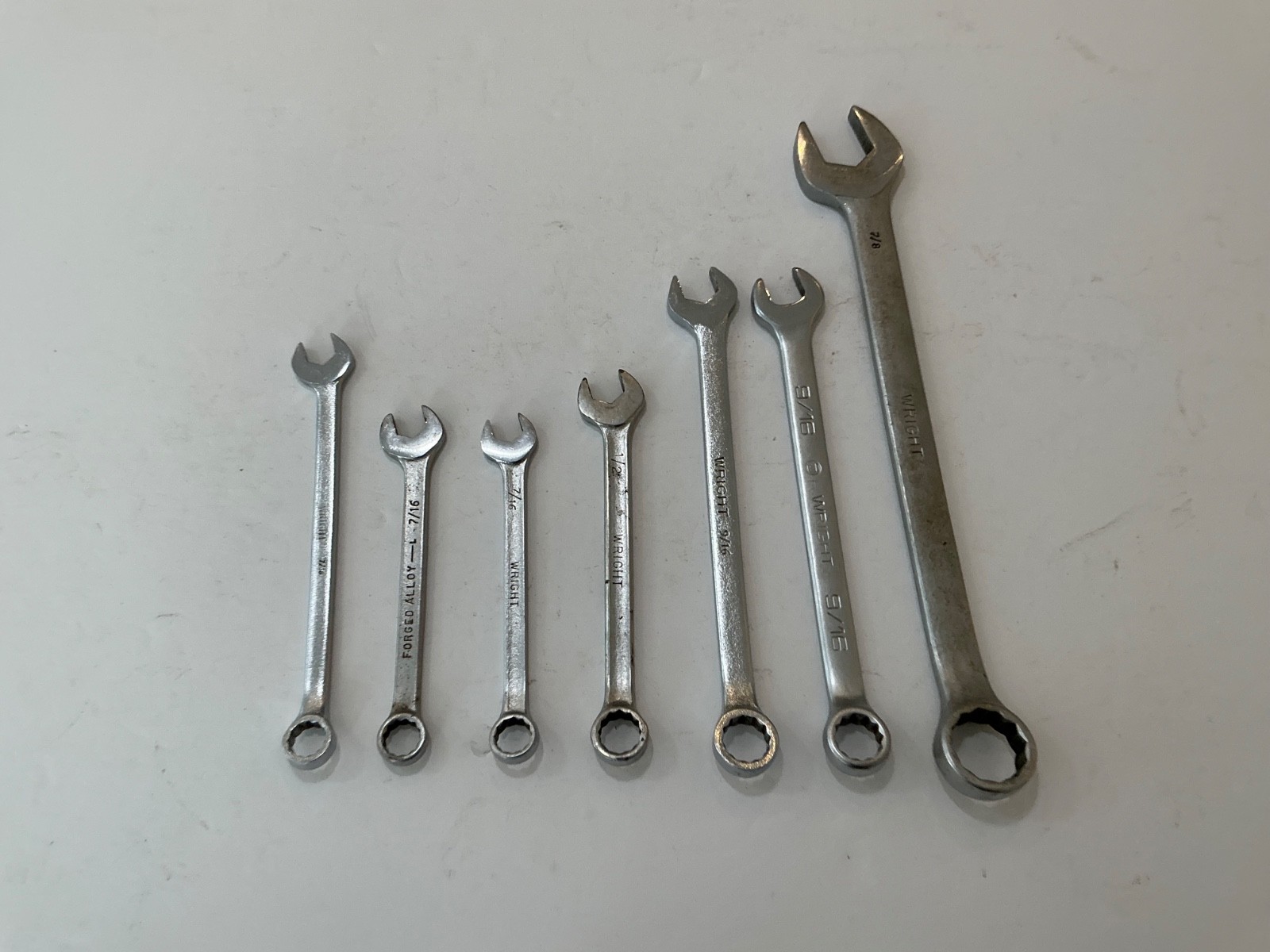Asst Wright combination wrenches 7 pc all for $25 OBO USA made SAE