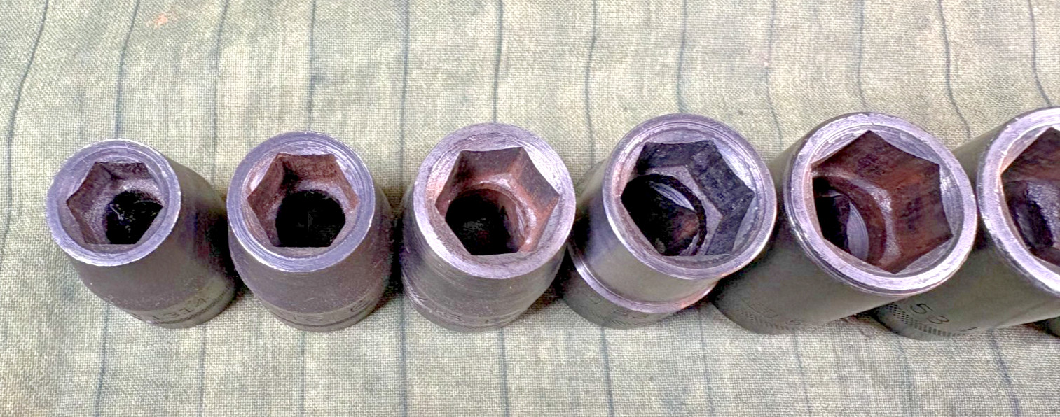 Easco (10) Pc. 6 Pt. 1/2″ Drive SAE Impact Socket Set w/ Tray – Made in U.S.A.