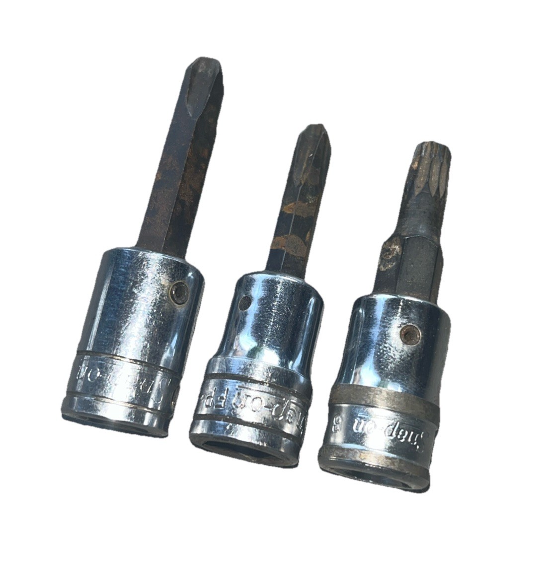 Snap On 3/8″ Drive 3pc Screwdriver Socket Driver Set F62 FP42B, FP32A, FTSM8B