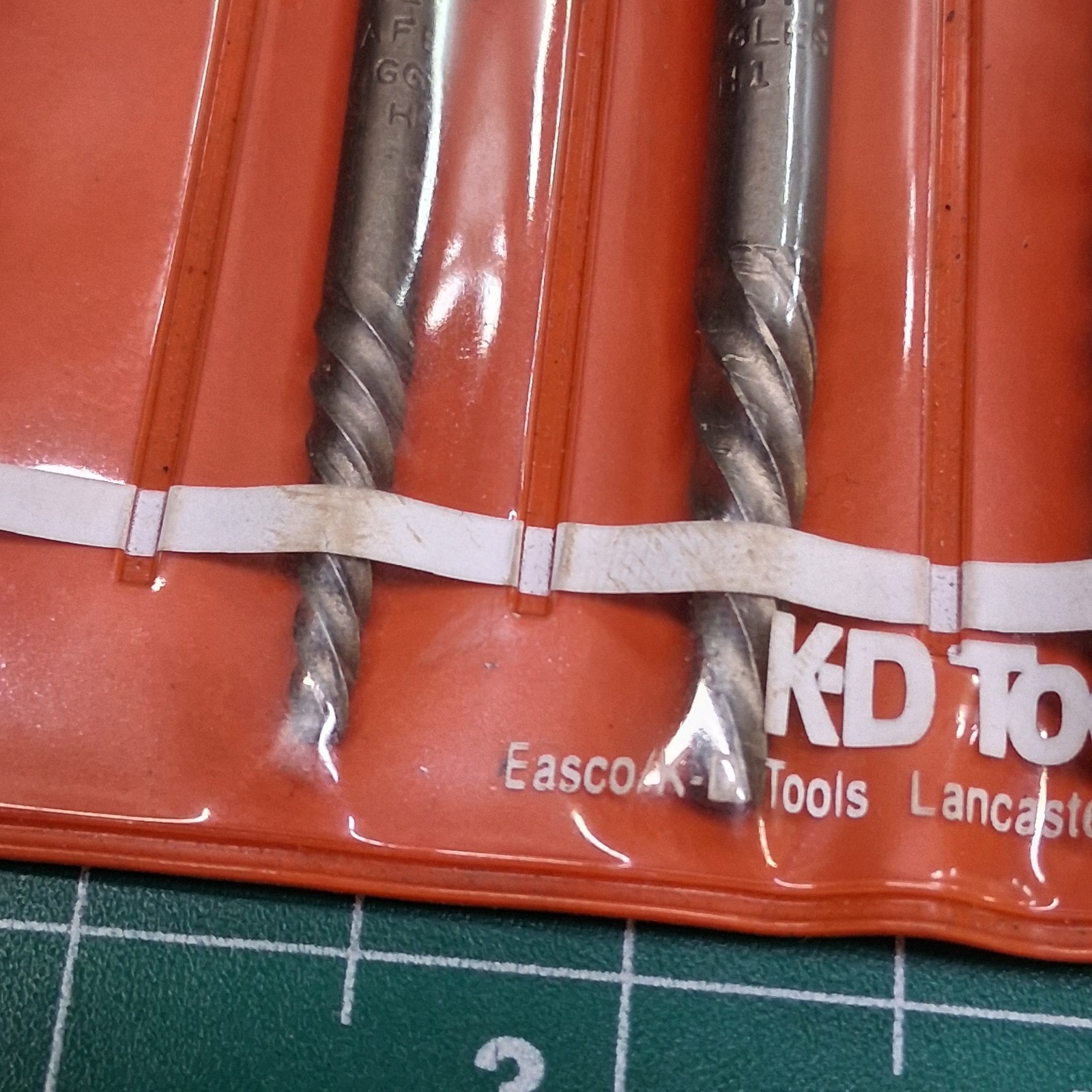 Vintage K-D Tools 2419 Spiral Fluted Twist Bolt Screw Extractor Bit 4-Piece Set