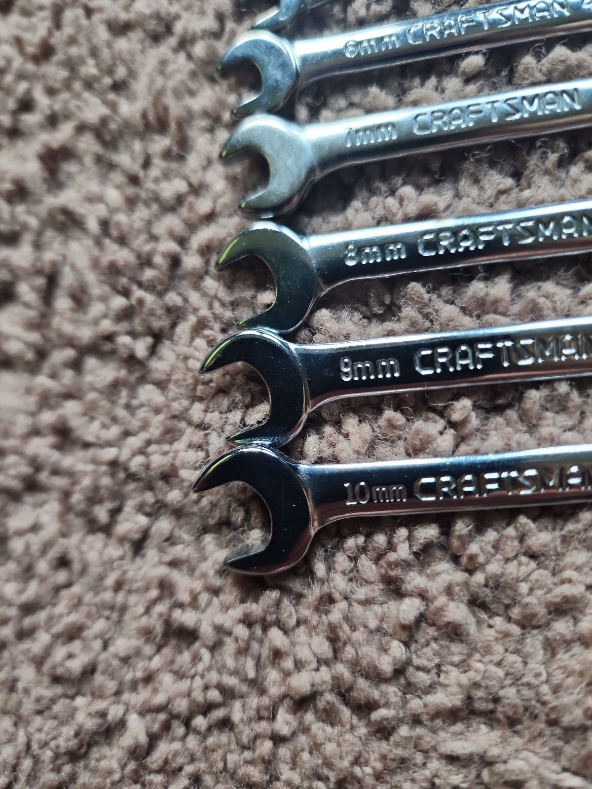Craftsman 43443 METRIC Ignition Wrench Set 10 Pieces «Super Tuff» Made In USA.