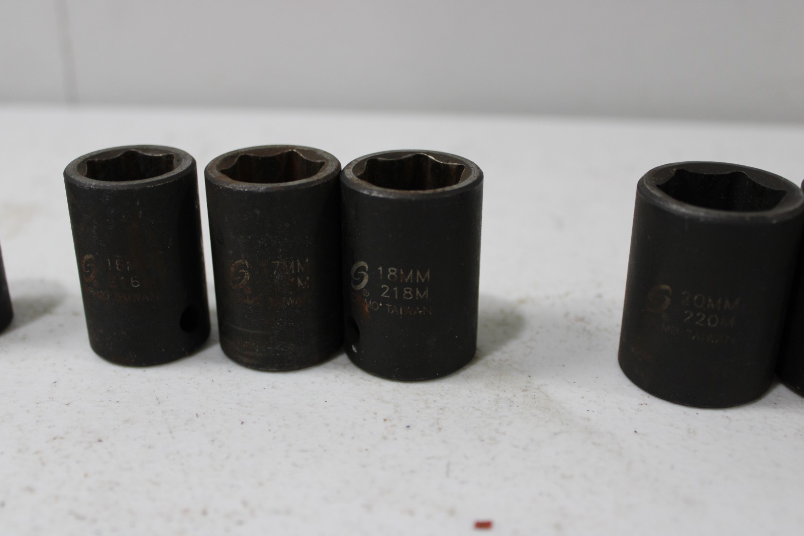 Sunex 14 Pieces SAE shallow Impact Socket Set 3/8 drive