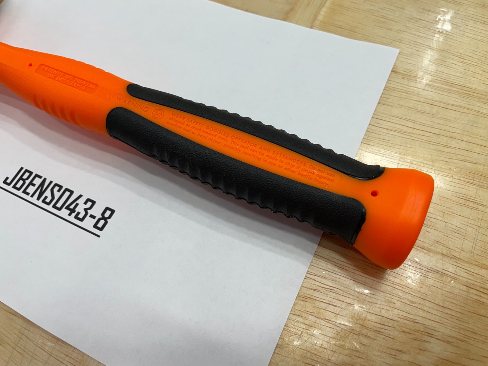 Snap-on Tools USA NEW ORANGE 32oz/900g Soft Grip Dead Blow Hammer HBBD32O