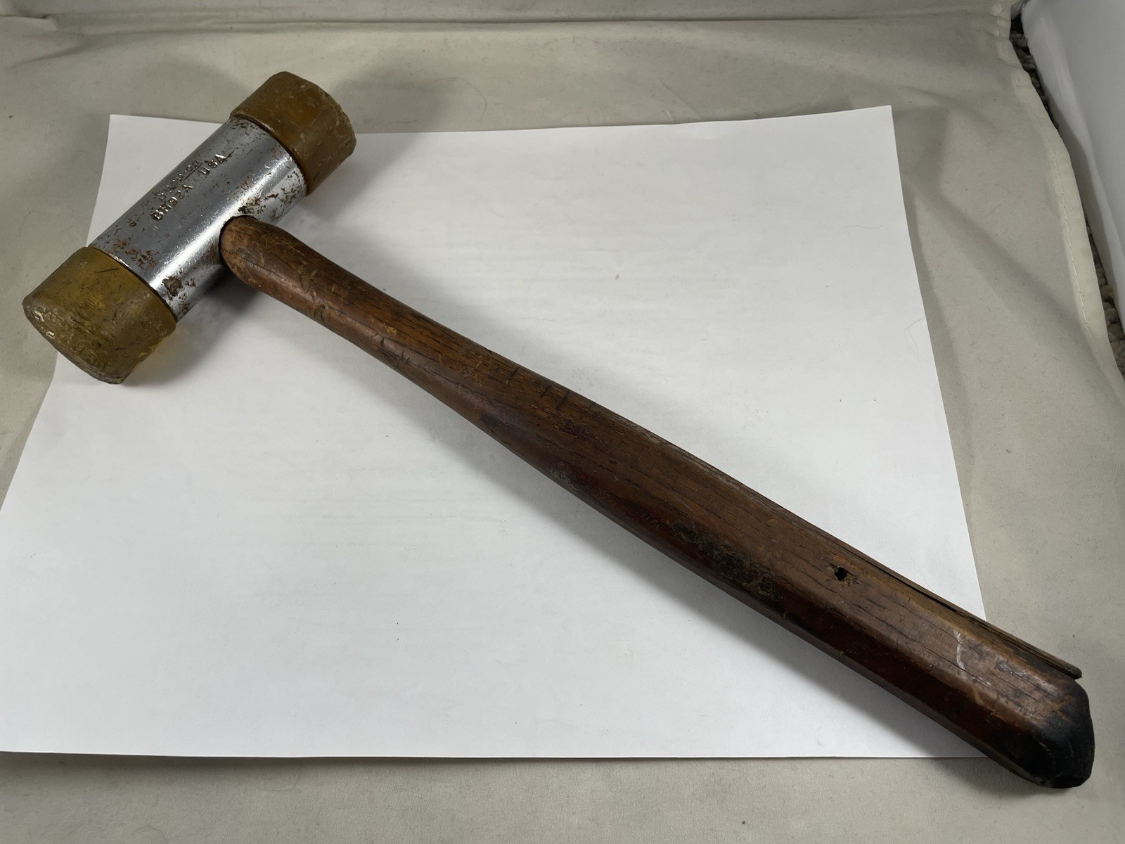 Snap-On Tools USA BH92A Plastic Tipped Non-Marring Hammer Mallet – Wood Handle