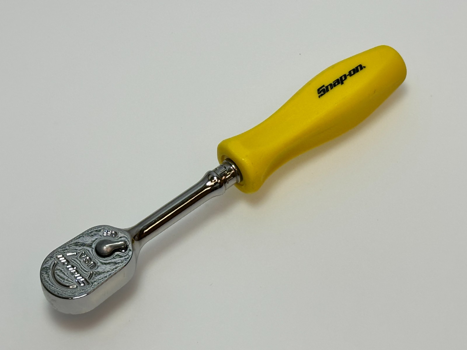 Snap-on Tools USA 1/4″ Drive CLASSIC YELLOW Hard Grip Handle Ratchet – THLD72Y