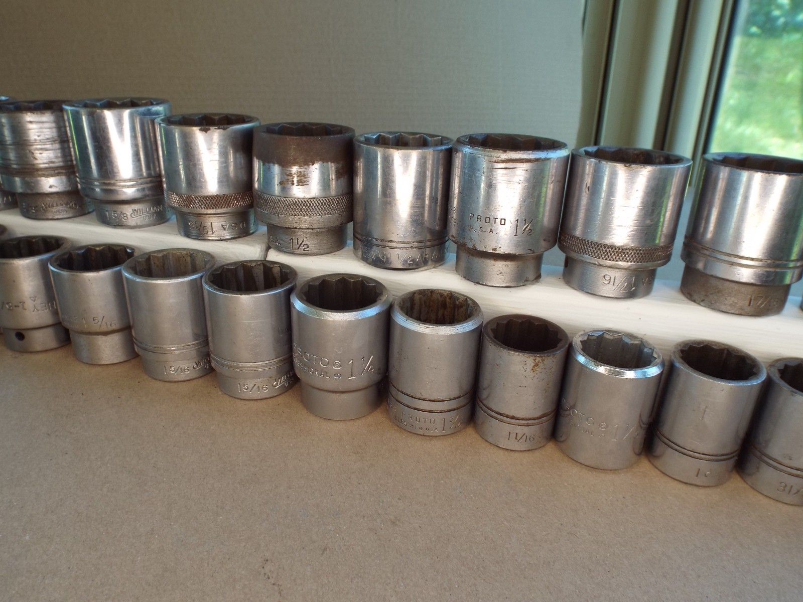VTG 25 Pc 3/4″ Dr USA Socket Williams Proto Bonney Etc.. 7/8 – 1-5/8 Work (Read