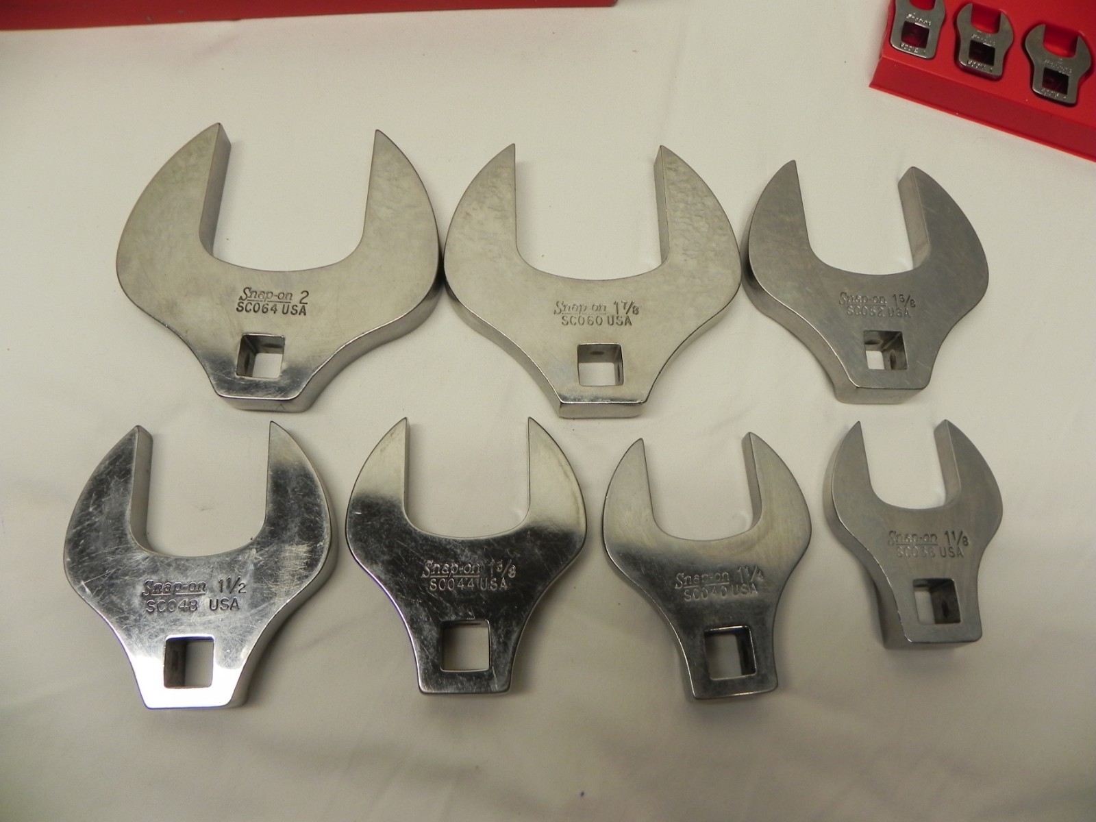 Snap-On 18 Pc 1/2» & 3/8» Dr SAE Open-End Crowfoot Wrench Set KRA40 Metal Box