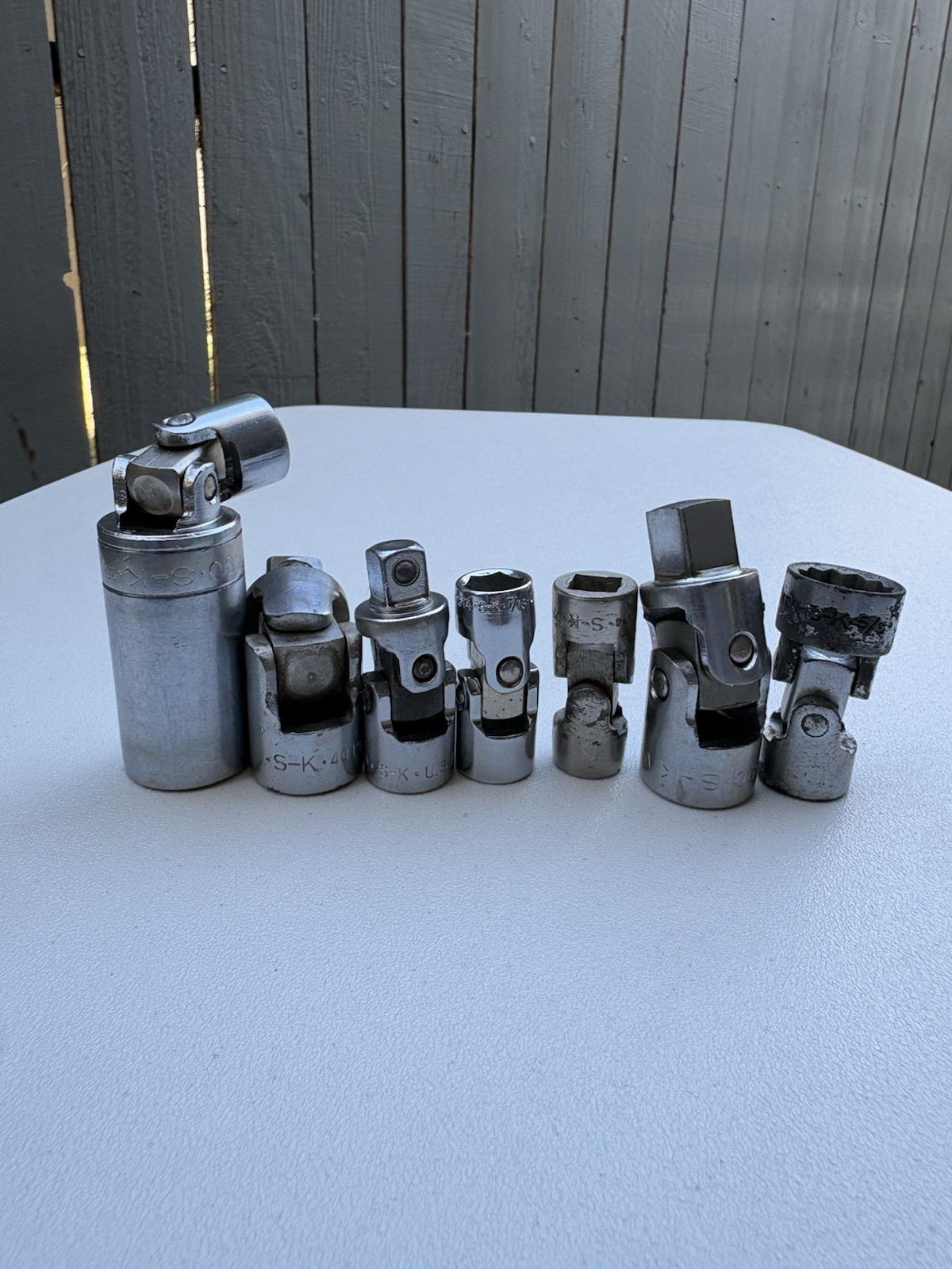 Lot of 7 SK Tools (S-K) Universal Joints, Swivels & Adapters – Made in USA!