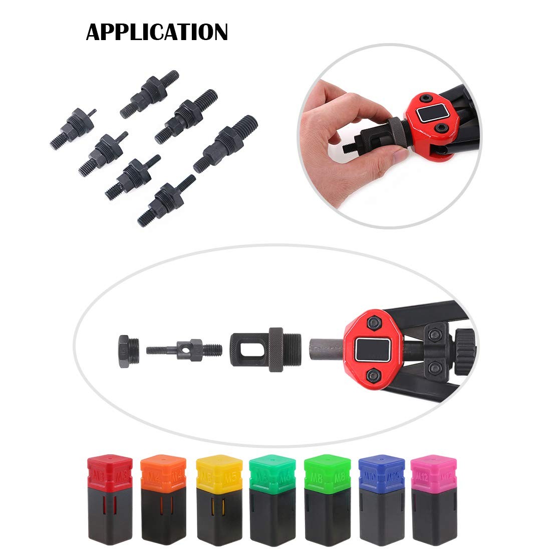 Hilitchi Assorted 7PCS Metric M3 M4 M5 M6 M8 M10 M12 One Size,