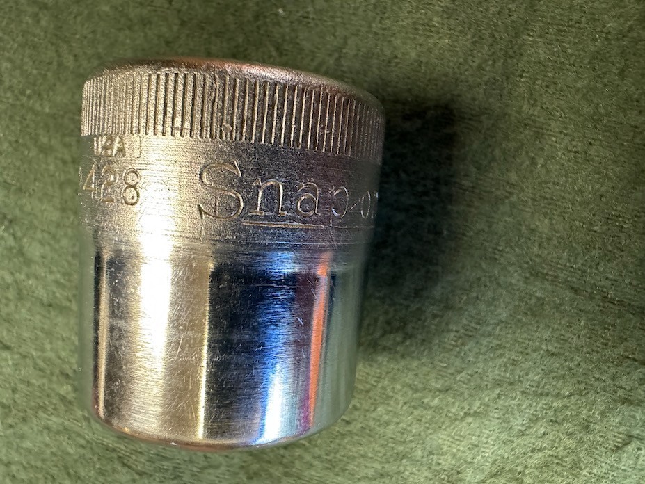 1 VERY NICE Snap On Tool SW428 1/2″ Drive 8-Point SAE 7/8″ Double Square Socket