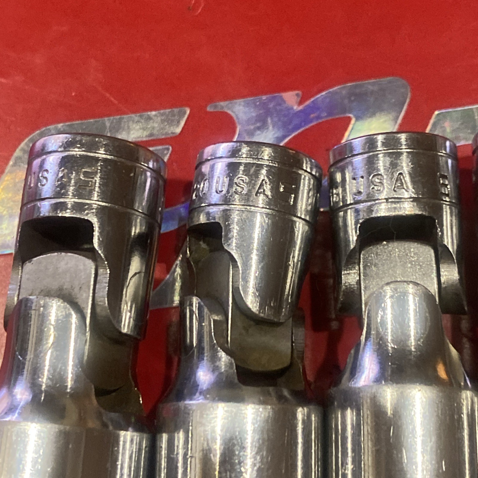 Snap On set of 5, 3/8″ Drive 6 pt Flank Drive Deep Universal Socket, FSU series