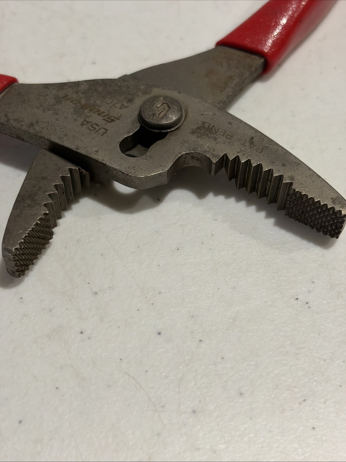 Snap-On Tools USA 47CF 8” Long RED Talon Comfort Grip Slip Joint Pliers