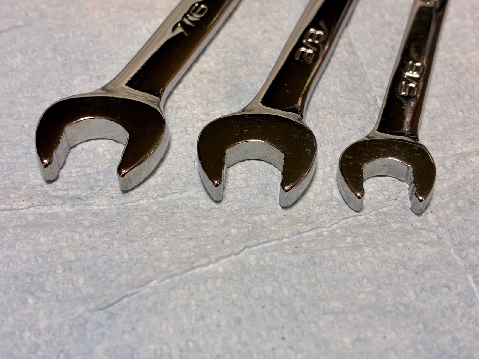 Snap-on SAE Combination Wrench 7pc Set SOXRR SOEX Flank Drive No Initials A&P