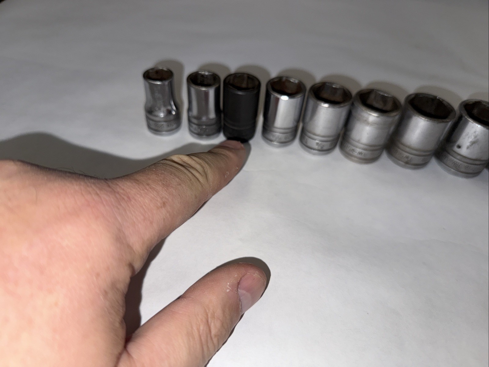 Snap On 1/2 6 Point Shallow Standard Socket Set 13 Pieces One Impact