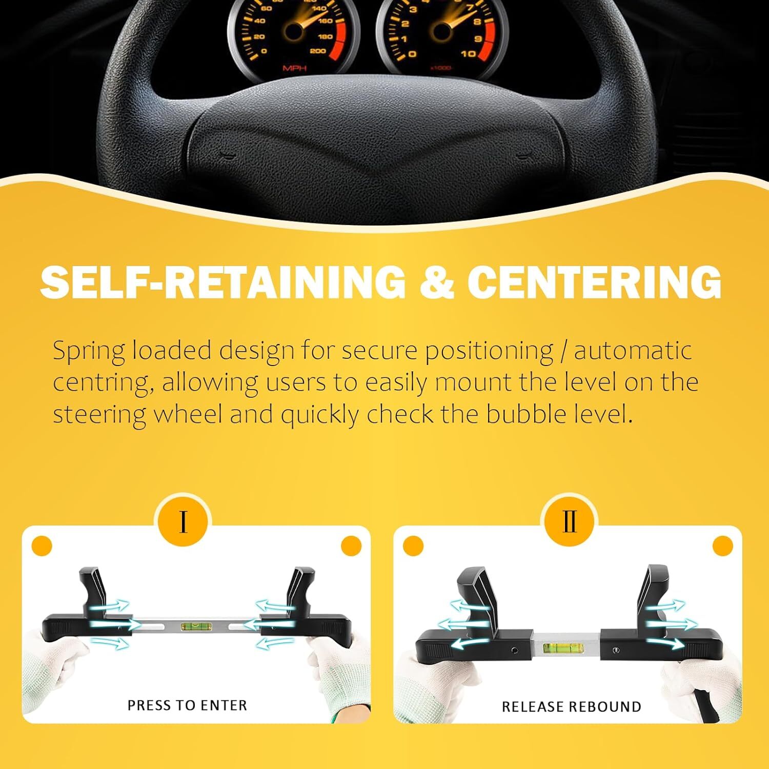 ATD-3100 Steering Wheel Level Alignment Tool for Passenger Cars Trucks 270-340mm