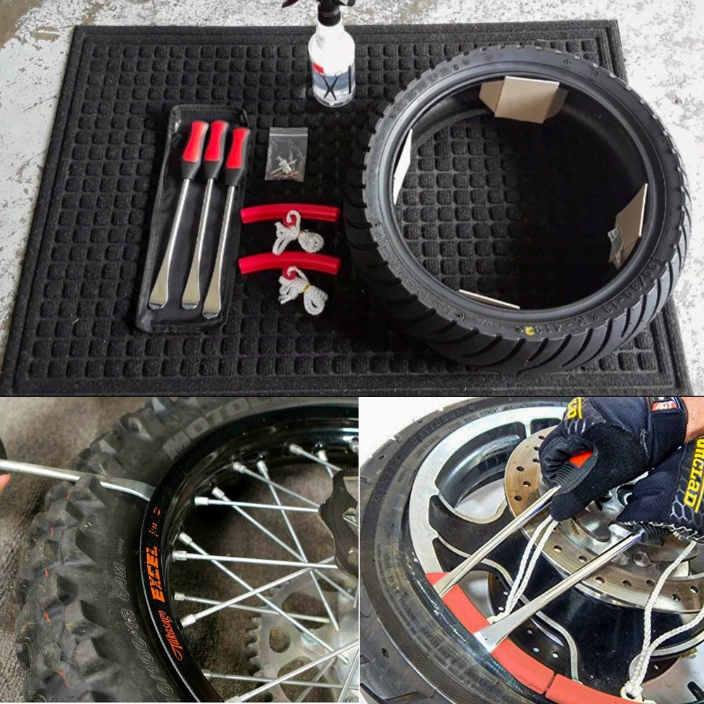 Professional ATV Motorcycle Bike Tire Spoon Lever Iron Tool Change Kit Durable A