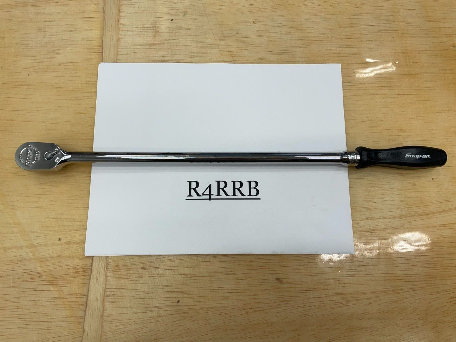 Snap-on Tools NEW BLACK 3/8″ Drive Hard Grip Extra-Long Fixed Ratchet FHLLD80BK