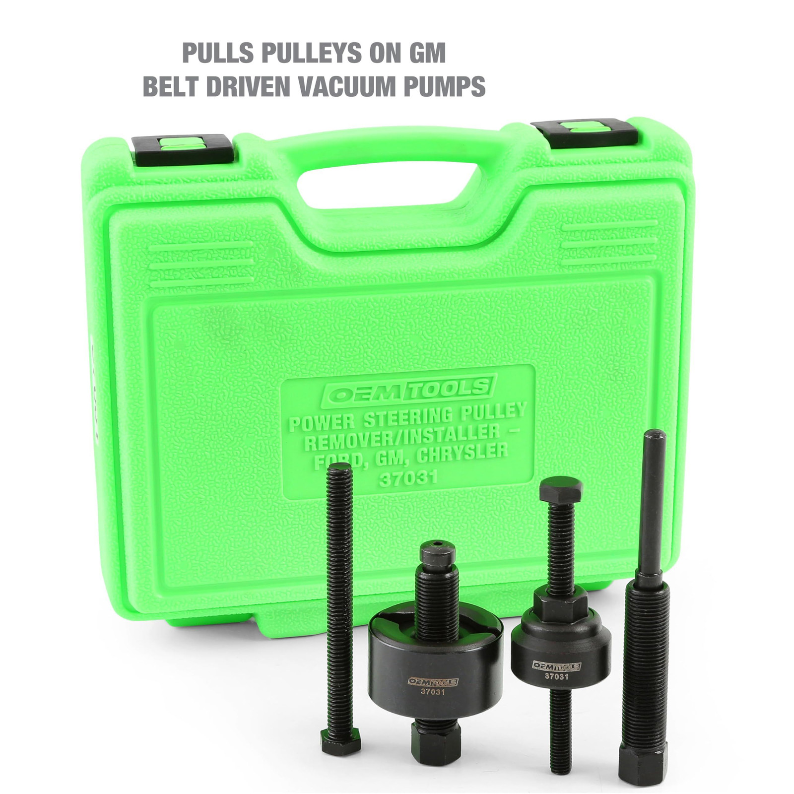 OEMTOOLS Power Steering Pulley Puller and Installer Kit, One Size, Green