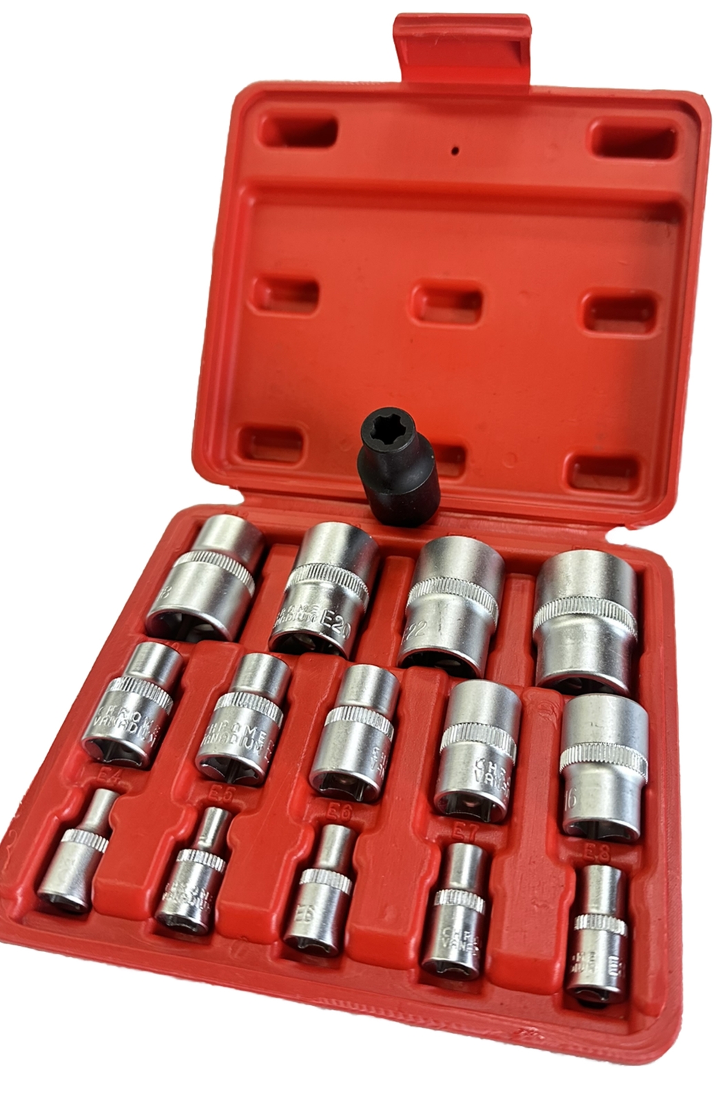 15pc 1/4” 1/2” 3/8” Dr. Star Bit Socket Set 4 Tesla Battery Housing Removal