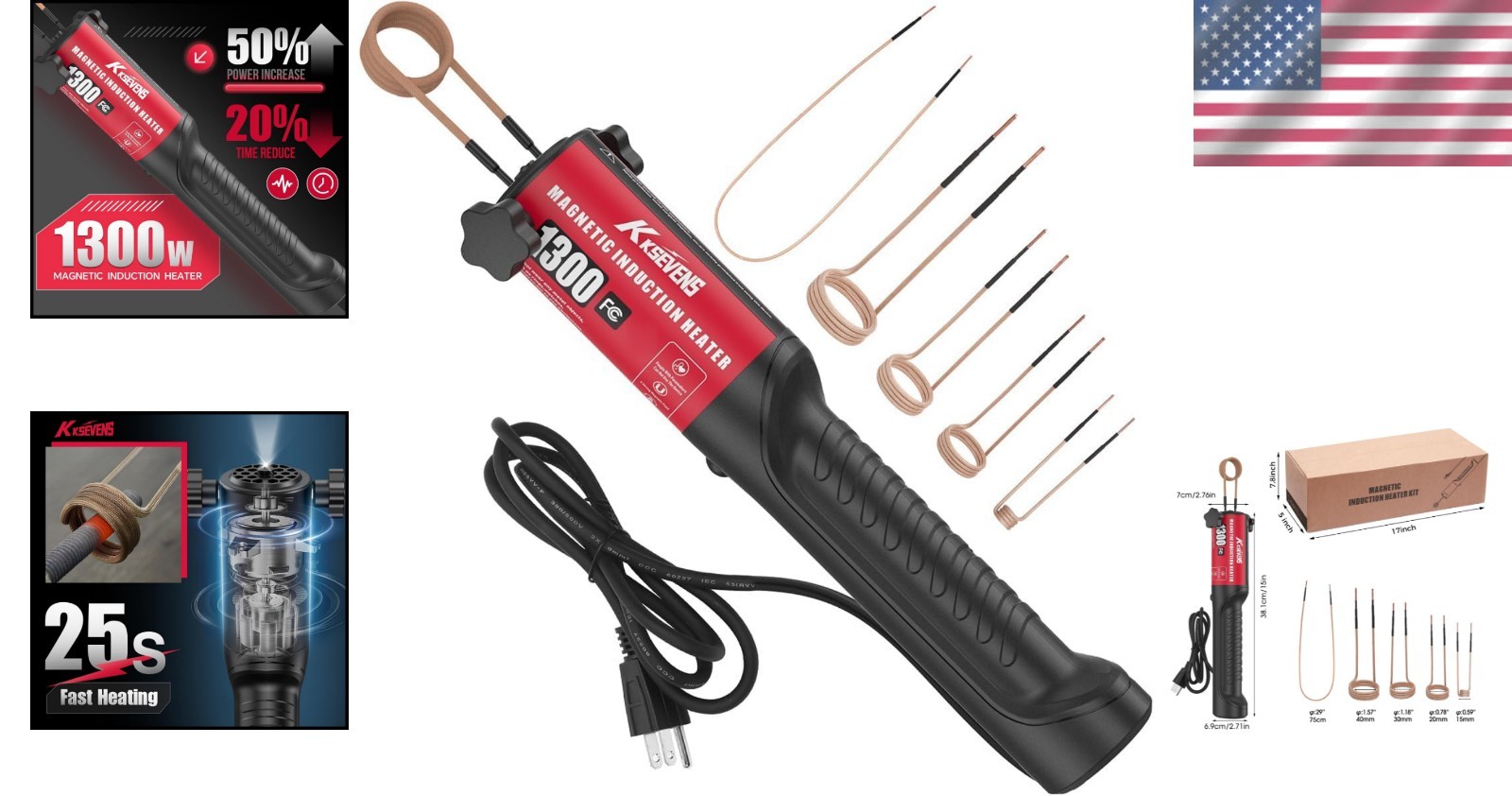 Efficient 1300W Induction Heater with Ergonomic Handle – Rusted Screw Solution