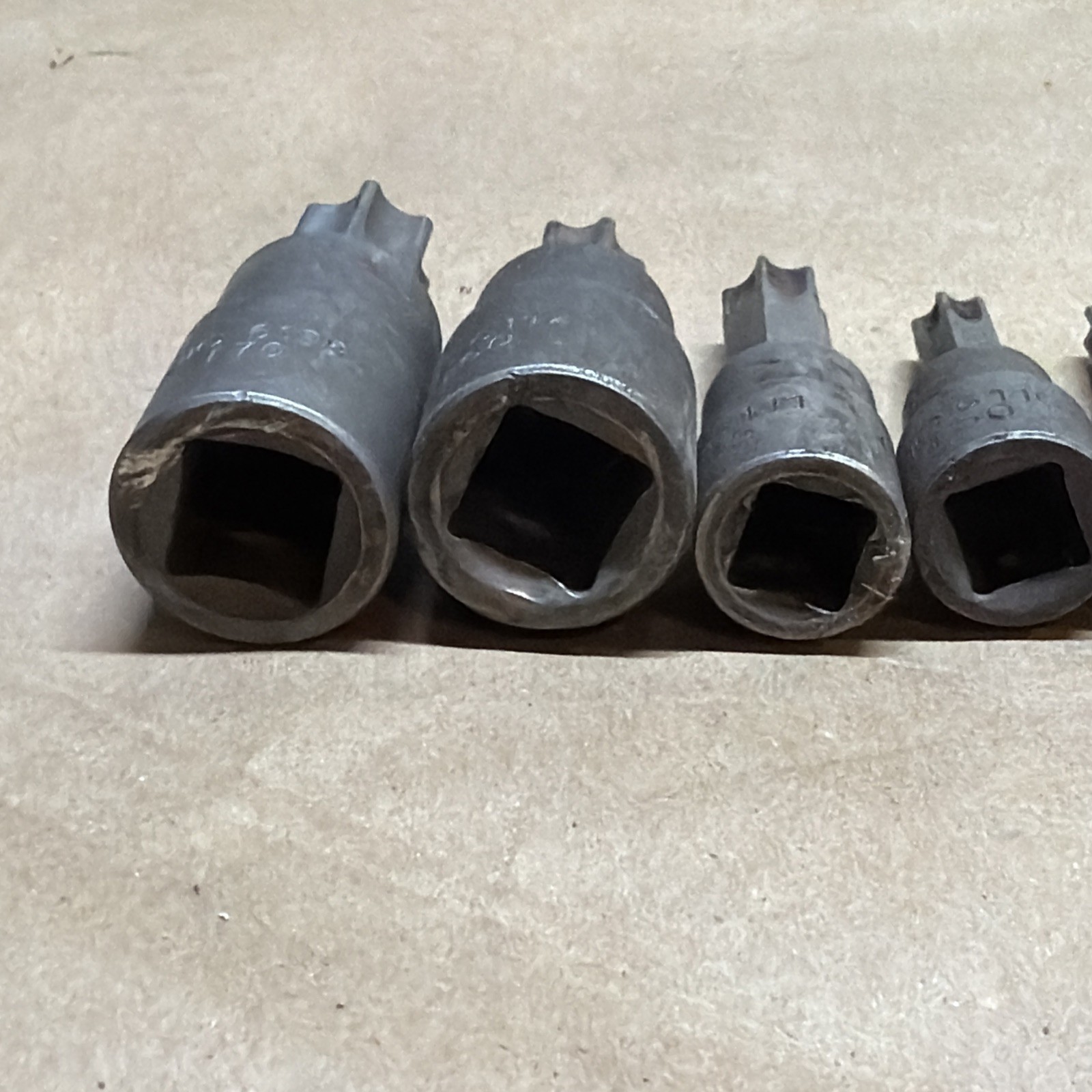 OTC Torx Bit Sockets Lot of 11 T(70,60,55,50,47,45,40,15,10,8,6) Used Lot