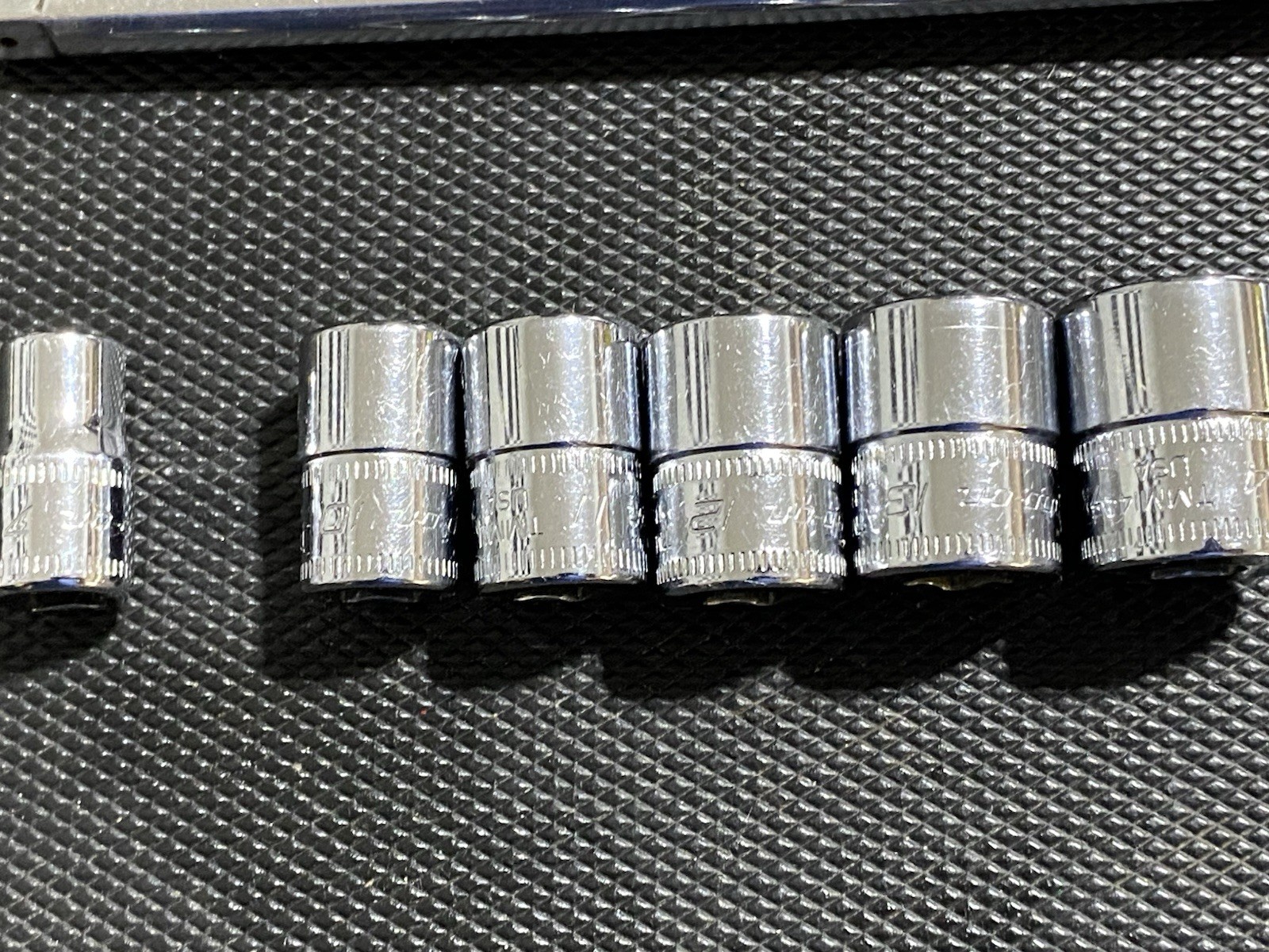 SNAP ON 1/4 INCH DRIVE Ratchet, Breaker Bar Set, Sockets 7, 10-14 Metric Shallow